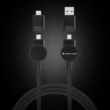 Logo trade corporate gift photo of: Oakland RCS recycled plastic 6-in-1 fast charging 45W cable