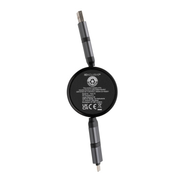Logotrade business gift image of: Terra RCS recycled aluminium retractable 6 in 1 cable