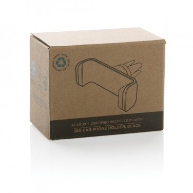Logo trade promotional merchandise image of: Acar RCS recycled plastic 360 degree car phone holder