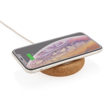Logo trade promotional gifts image of: Cork and Wheat 5W wireless charger