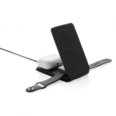 Logotrade promotional merchandise picture of: Swiss Peak RCS rPU 15W  3-in-1 magnetic wireless charger