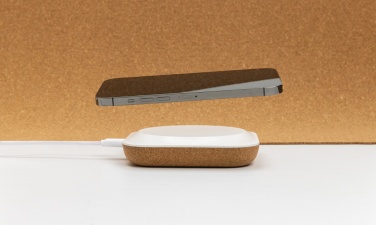 Logo trade promotional products image of: Oregon RCS recycled plastic and cork 10W wireless