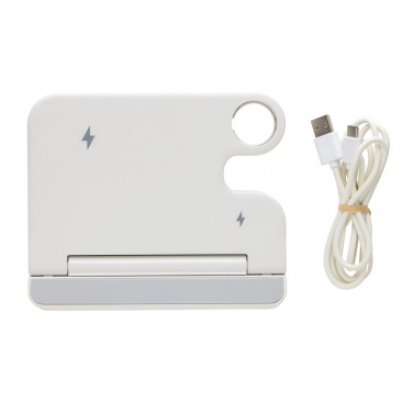 Logotrade promotional product image of: Joltz RCS recycled plastic dual 15W charger with iWatch slot
