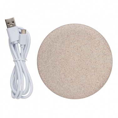 Logo trade promotional merchandise photo of: 5W Wheat straw wireless charger