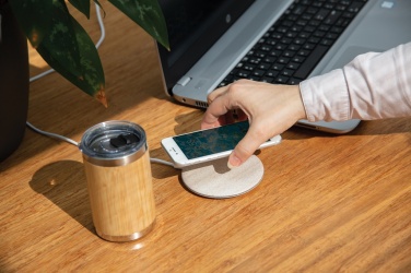 Logo trade business gift photo of: 5W Wheat straw wireless charger