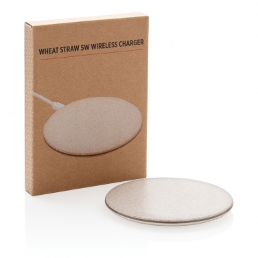 Logotrade promotional gift picture of: 5W Wheat straw wireless charger