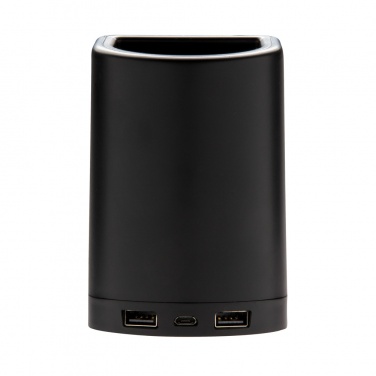 Logo trade business gift photo of: Light up logo 5W wireless charging pen holder