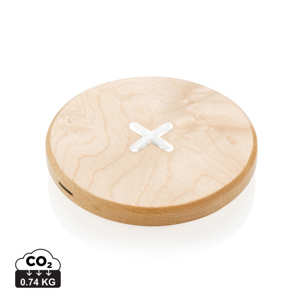 Logo trade promotional products image of: 5W wood wireless charger