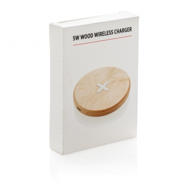 Logo trade promotional items picture of: 5W wood wireless charger