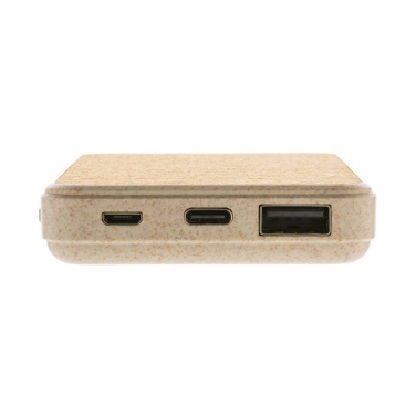 Logo trade promotional items image of: Cork and Wheat 5.000 mAh pocket powerbank