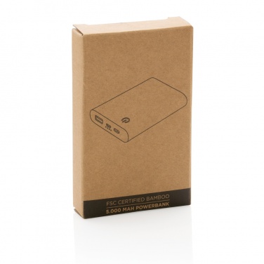 Logotrade corporate gift picture of: Bamboo 5.000 mAh powerbank