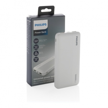 Logo trade advertising product photo of: Philips 10.000 mAh slim powerbank