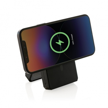 Logo trade promotional product photo of: Skywave RCS rplastic solar powerbank 5000 mAh 10W wireless