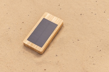 Logotrade business gift image of: Sunwick 10.000 mAh Bamboo solar powerbank