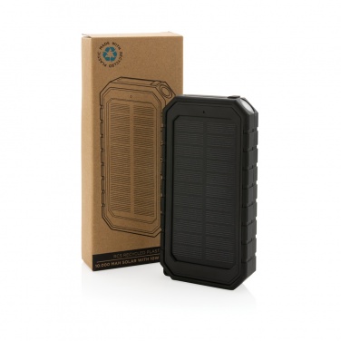 Logotrade promotional merchandise photo of: RCS recycled plastic Solar powerbank with 10W Wireless