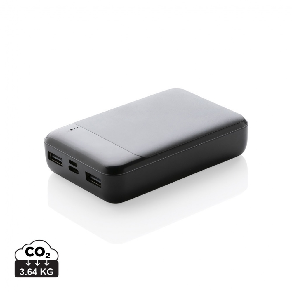 Logo trade promotional giveaways image of: RCS standard recycled plastic 10.000 mAh powerbank