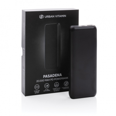 Logo trade promotional gift photo of: Urban Vitamin Pasadena 20.000 mAh 18W PD powerbank