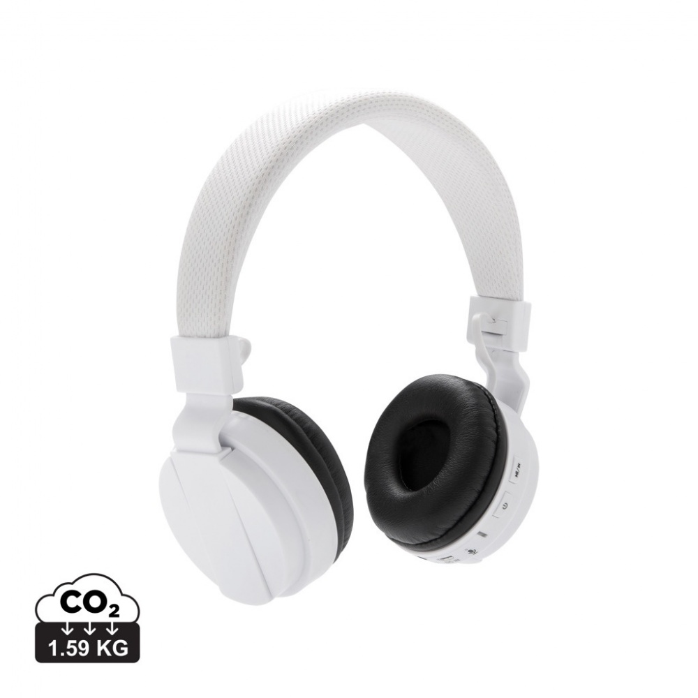 Logo trade promotional giveaway photo of: Foldable wireless headphone