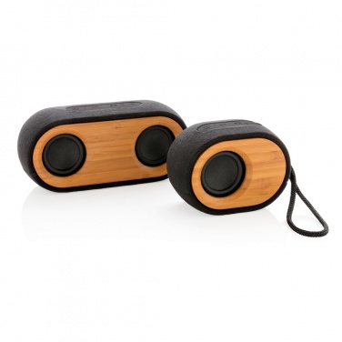 Logotrade promotional items photo of: Bamboo X double speaker