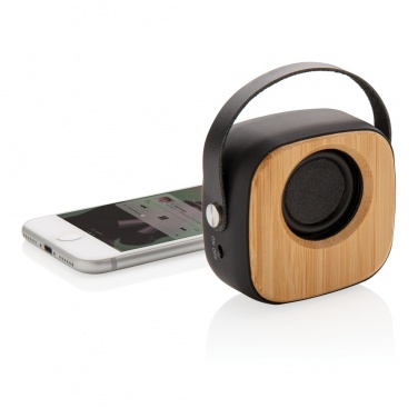 Logo trade corporate gifts image of: Bamboo 3W Wireless Fashion Speaker