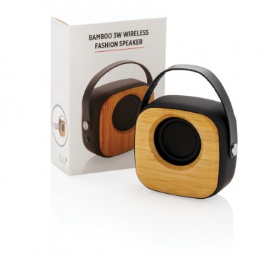 Logotrade promotional giveaway picture of: Bamboo 3W Wireless Fashion Speaker