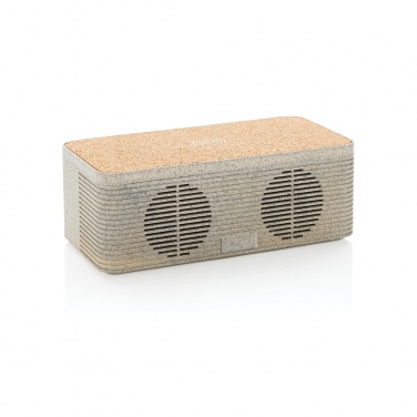 Logo trade advertising products image of: Wheatstraw wireless charging speaker