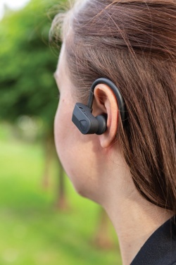 Logo trade promotional merchandise image of: TWS sport earbuds in charging case