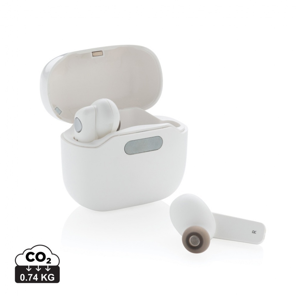 Logo trade corporate gifts image of: TWS earbuds in UV-C sterilising charging case