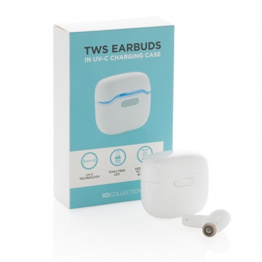 Logo trade corporate gifts picture of: TWS earbuds in UV-C sterilising charging case