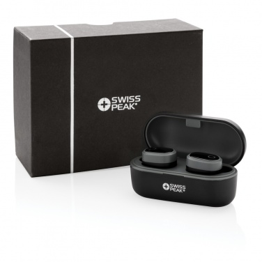 Logo trade promotional merchandise image of: Swiss peak TWS earbuds