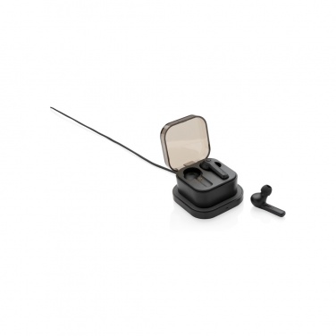 Logo trade corporate gifts picture of: TWS earbuds in wireless charging case
