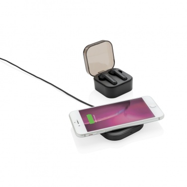 Logotrade corporate gift image of: TWS earbuds in wireless charging case