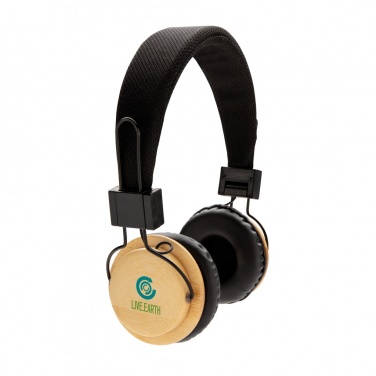 Logotrade promotional product picture of: Bamboo wireless headphone