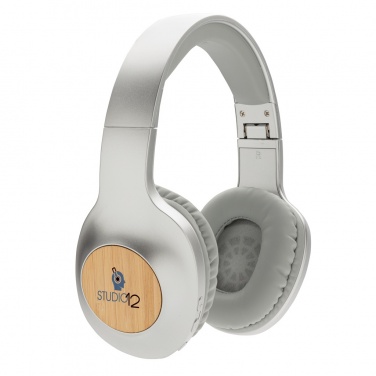 Logo trade promotional merchandise picture of: Dakota Bamboo wireless headphone