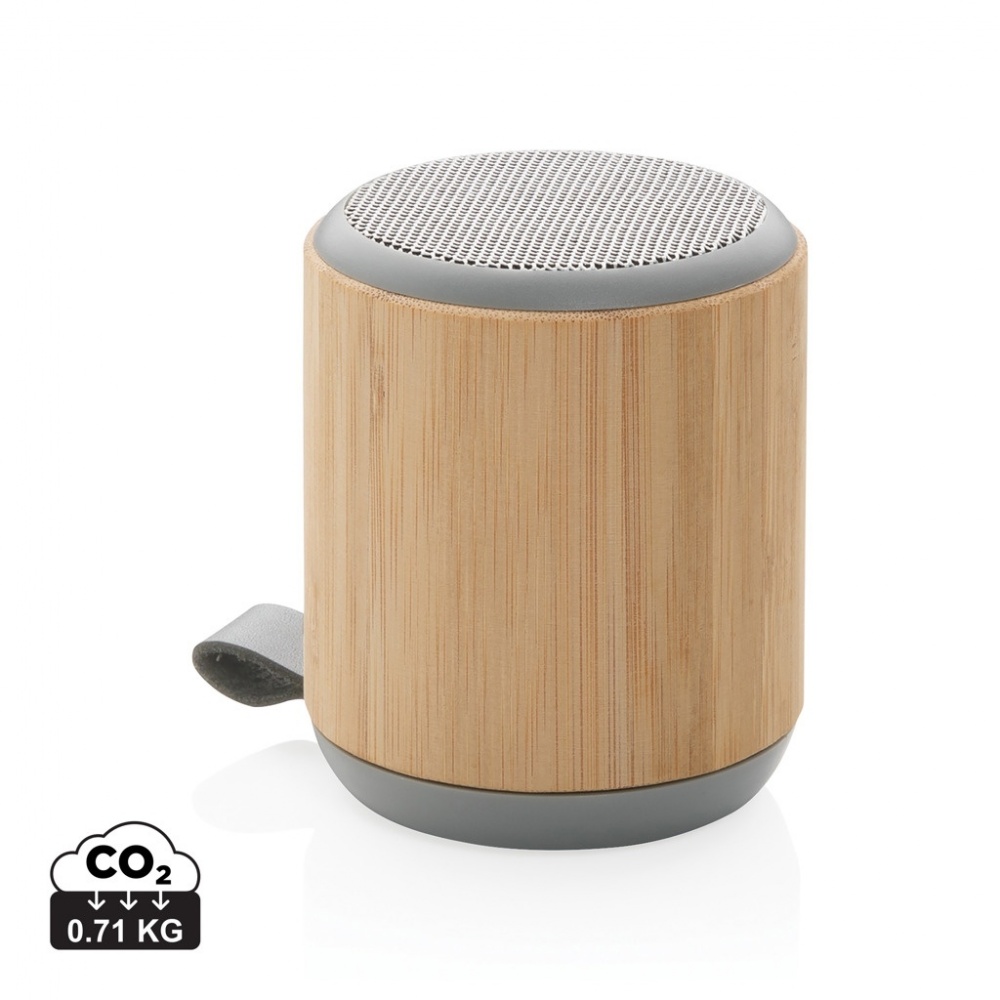Logotrade promotional items photo of: Bamboo and fabric 3W wireless speaker