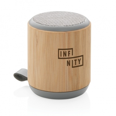 Logotrade promotional merchandise picture of: Bamboo and fabric 3W wireless speaker