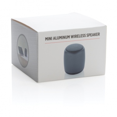 Logo trade corporate gifts picture of: Mini aluminium wireless speaker