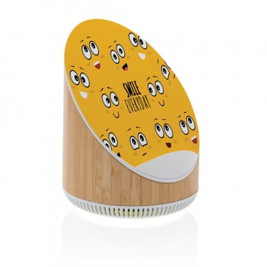 Logotrade promotional giveaway picture of: Ovate bamboo 5W speaker with 15W wireless charger