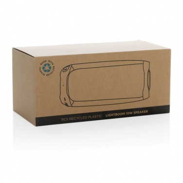 Logotrade promotional giveaway image of: RCS recycled plastic Lightboom 10W speaker
