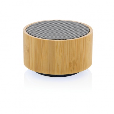 Logo trade promotional item photo of: RCS recycled plastic and bamboo 3W wireless speaker