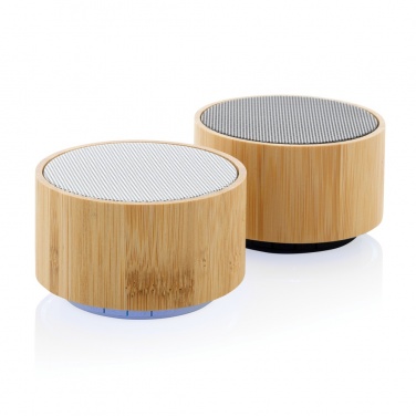 Logo trade promotional products picture of: RCS recycled plastic and bamboo 3W wireless speaker