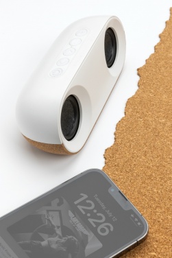 Logo trade advertising products picture of: Oregon RCS recycled plastic and cork 10W speaker