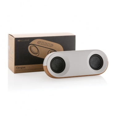 Logotrade promotional product image of: Oregon RCS recycled plastic and cork 10W speaker