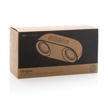 Logotrade business gift image of: Oregon RCS recycled plastic and cork 10W speaker