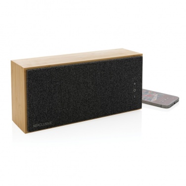 Logo trade corporate gifts picture of: Wynn 20W bamboo wireless speaker
