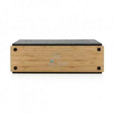 Logo trade promotional giveaways picture of: Wynn 20W bamboo wireless speaker
