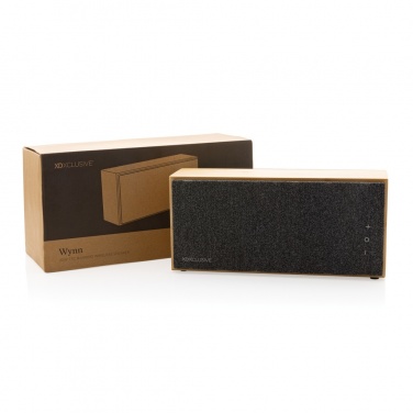 Logo trade corporate gift photo of: Wynn 20W bamboo wireless speaker
