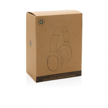 Logo trade promotional gift photo of: RCS recycled plastic Elite Foldable wireless headphone