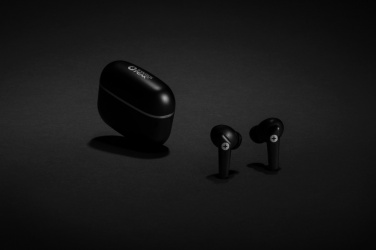 Logo trade promotional giveaways image of: RCS recycled plastic Swiss Peak TWS earbuds 2.0