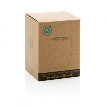 Logo trade advertising product photo of: RCS certified recycled plastic 5W Wireless speaker